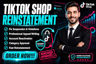 do tiktok shop reinstatement remove tiktok shop voilation suspension removal