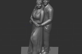 custom 3d couples figurine,wedding cake topper,realistic human sculpt,stl print