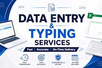 do fast and accurate data entry and typing work