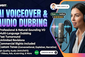 do professional ai voiceover and audio dubbing in multiple languages