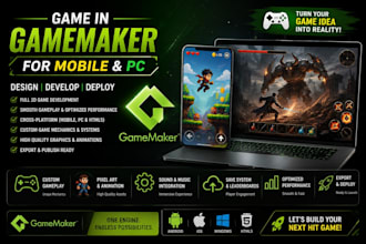 create custom game in gamemaker for mobile and pc