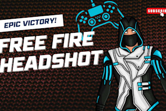 design viral gaming youtube thumbnail for free fire