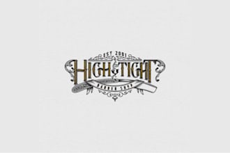 create custom retro vintage logo illustration
