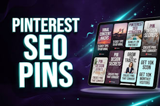 design viral SEO pinterest pins and blog graphics for your business