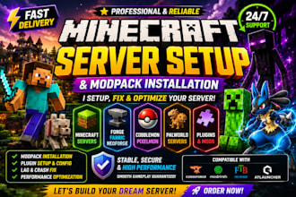 create fix optimize minecraft modpack palworld cobblemon server setup forge
