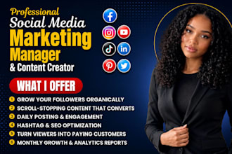 be your social media manager social media marketing manager