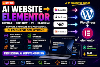 convert ai websites wordpress elementor lovable bolt claude code claude ai bot