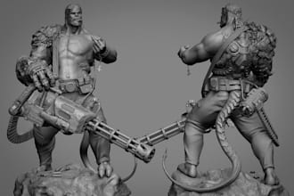design custom 3d printable action figure collectible statue stl for resin print