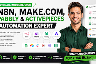 setup n8n, make com, pabbly api integration, activepieces, italian ai workflow