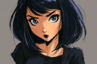 draw lewd, ecchi, nsfw anime style character