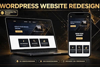redesign wordpress website with elementor pro