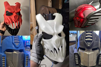 design 3d print and paint wearable mask 3d helmet cosplay mask print helmet stl