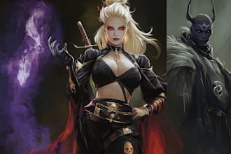 draw fantasy illustrations, concept art, and card game art