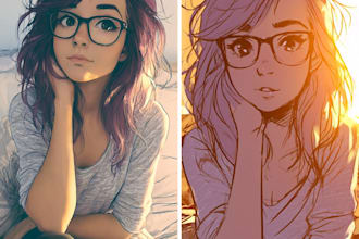draw an anime illustration, it can be sfw or nsfw