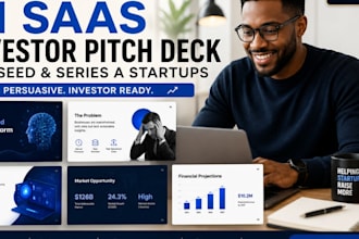 design an ai saas investor pitch deck for seed and series startups