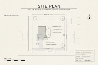 draw USA plot plans site plan and land survey drafting for washington and oregon
