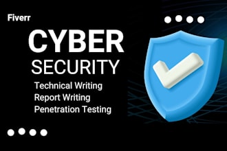 write cyber security technical writing projects, report