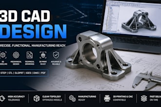 design 3d product mechanical part design for manufacturing