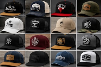 create premium hat and cap artwork for your business