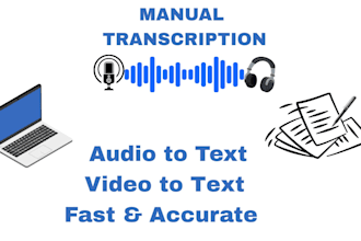 transcript audio or video into accurate english text
