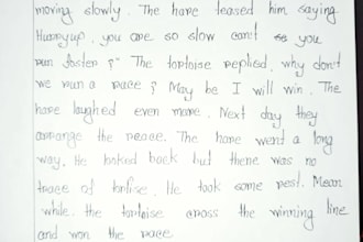 write anything with beautiful handwriting