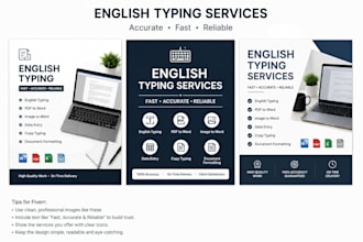 logo design data entry english typist