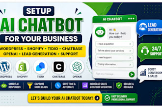 setup ai chatbot wordpress shopify tidio chatbase openai lead generation support