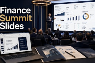 create finance summit presentation, banking deck, investor slides