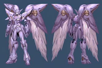 made gundam, mecha robot character depending