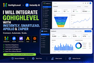 integrate gohighlevel with instantly ai, smartlead, apollo, and zapier