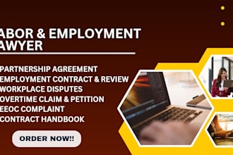 be your employment lawyer for harassment, workplace disputes, and labor claims