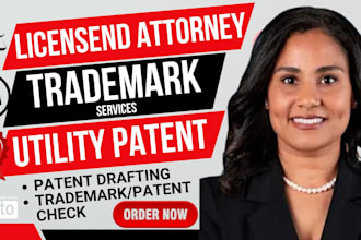 be your licensed US attorney trademark filing, patent filing, sou, office action
