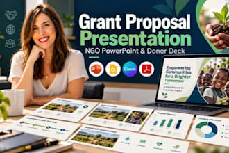 design grant proposal presentation, ngo powerpoint and  donor deck