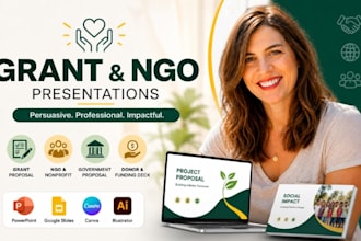 design grant proposal presentation, ngo powerpoint, donor deck