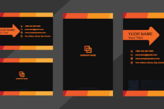 design a unique double sided business card