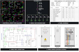 electrical design, autocad, revit mep, facp sld, cable sizing, voltage drop, boq