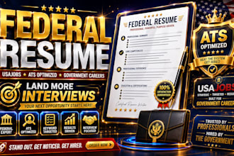 write ats optimized federal resume for usajobs government jobs