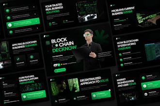 design premium web3 crypto nft blockchain pitch deck for investors and funding