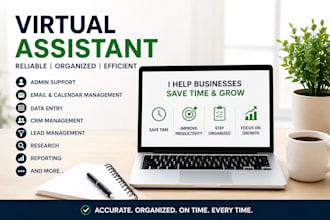 be your virtual assistant for CRM sales support and admin tasks