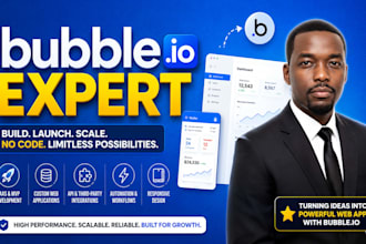 be bubble io developer, develop bubble website, saas bubble mvp, bubble ai apps