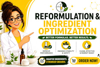 reformulate optimize or reverse engineer your cosmetic formula