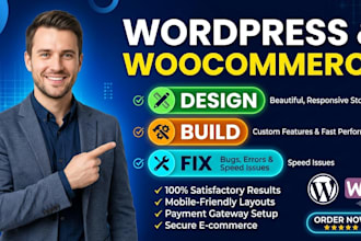 design, build and fix your wordpress woocommerce site