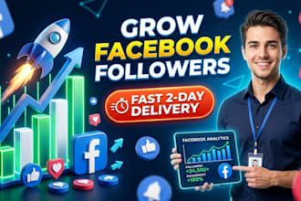 professionally grow your facebook  followers