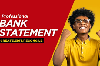 reconcile bank statement PDF to editable format