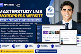 customize masterstudy lms wordpress website, student portal instructor dashboard