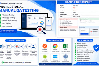 manually test your website web app and report bugs