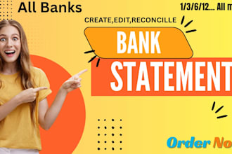 convert bank statement into financial statement