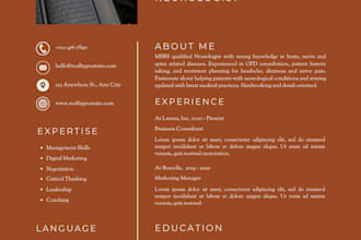 design ats friendly CV resume in canva with PDF