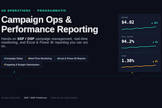 set up, monitor and report your dsp and ssp ad campaigns