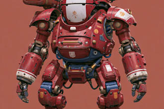create custom mecha robot art